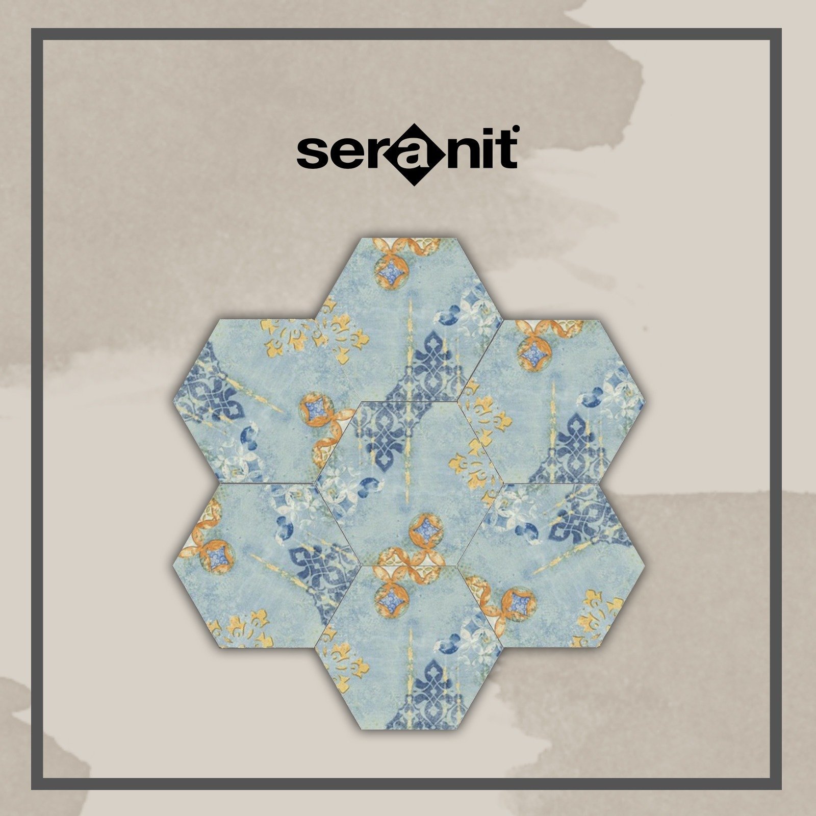 Seranit Nikea Flower Mat Dekor 20x23.2 (0.70 m2 Fiyatı)